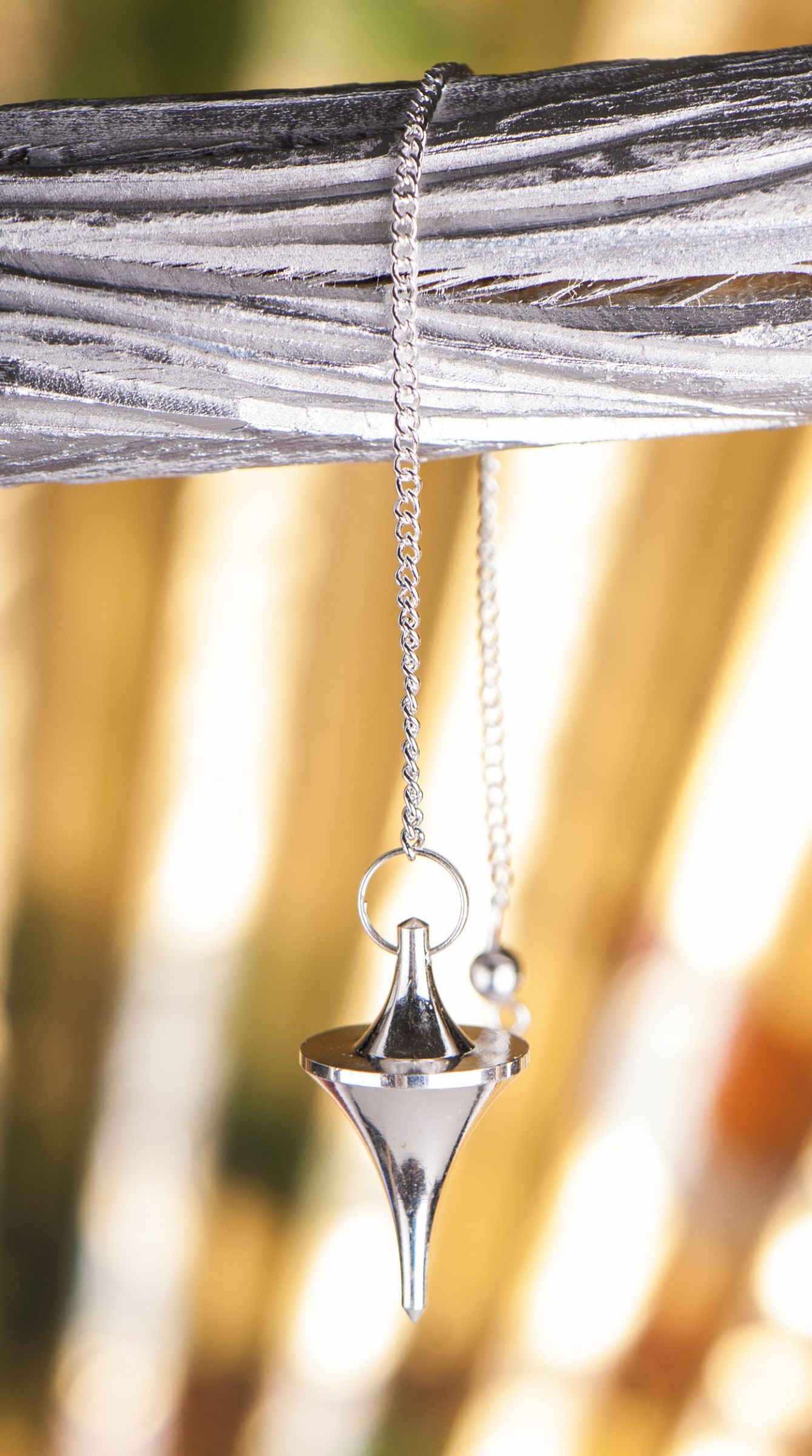 Trichterpendel, Messing versilbert – Ansicht 2