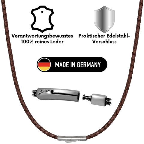 Lederkette Braun, getragen – Seelenecho