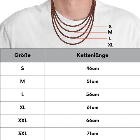 Lederkette mit Edelstahlverschluss