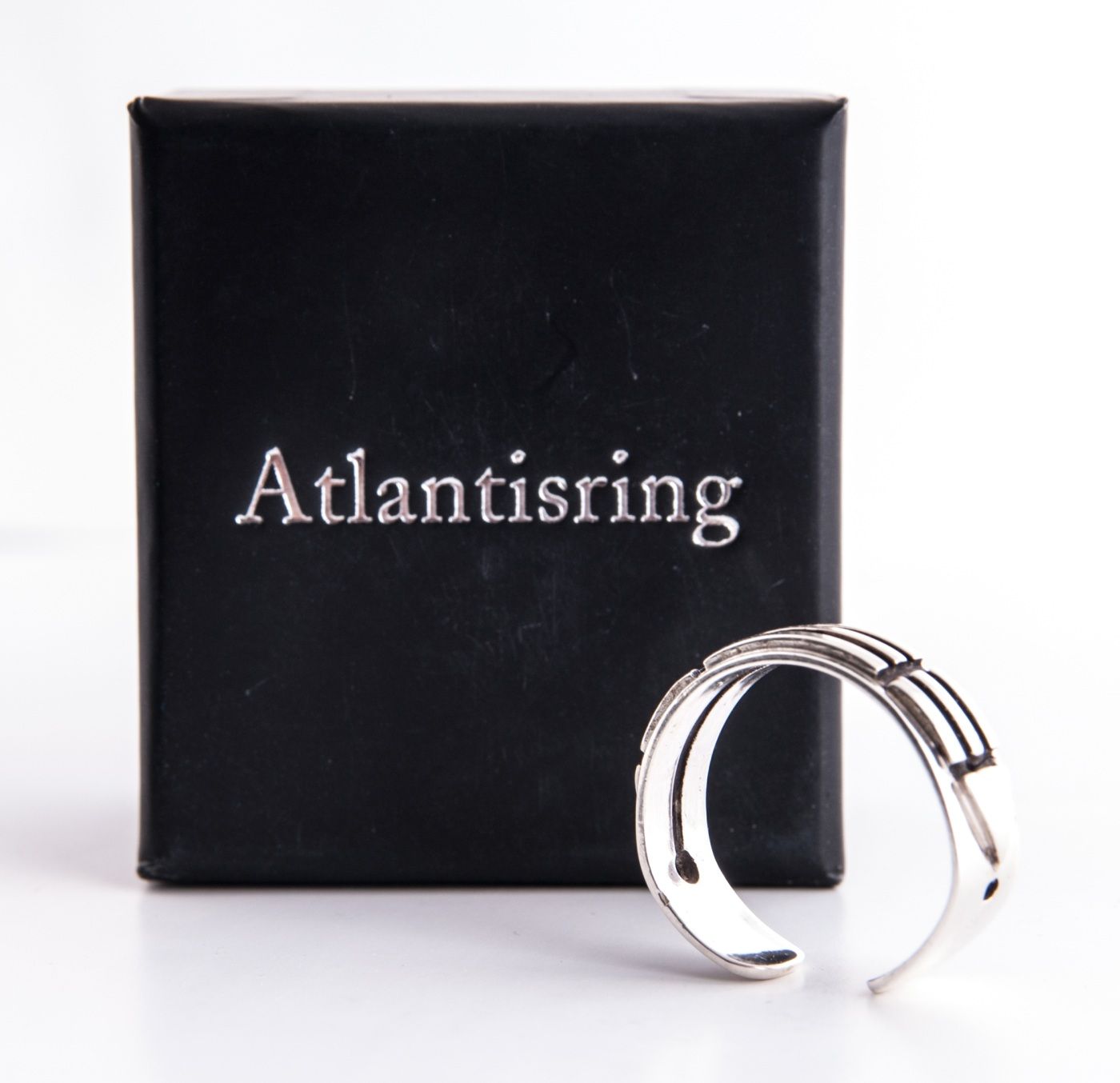 Atlantisring Silber (Herrengröße) offen, 925 Sterling Silber – Ansicht 2