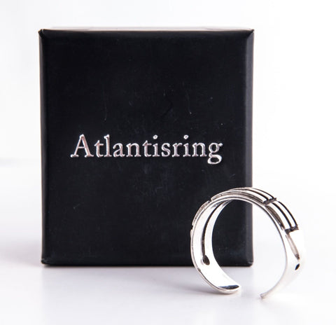 Atlantisring Silber (Herrengröße) offen, 925 Sterling Silber – Ansicht 2