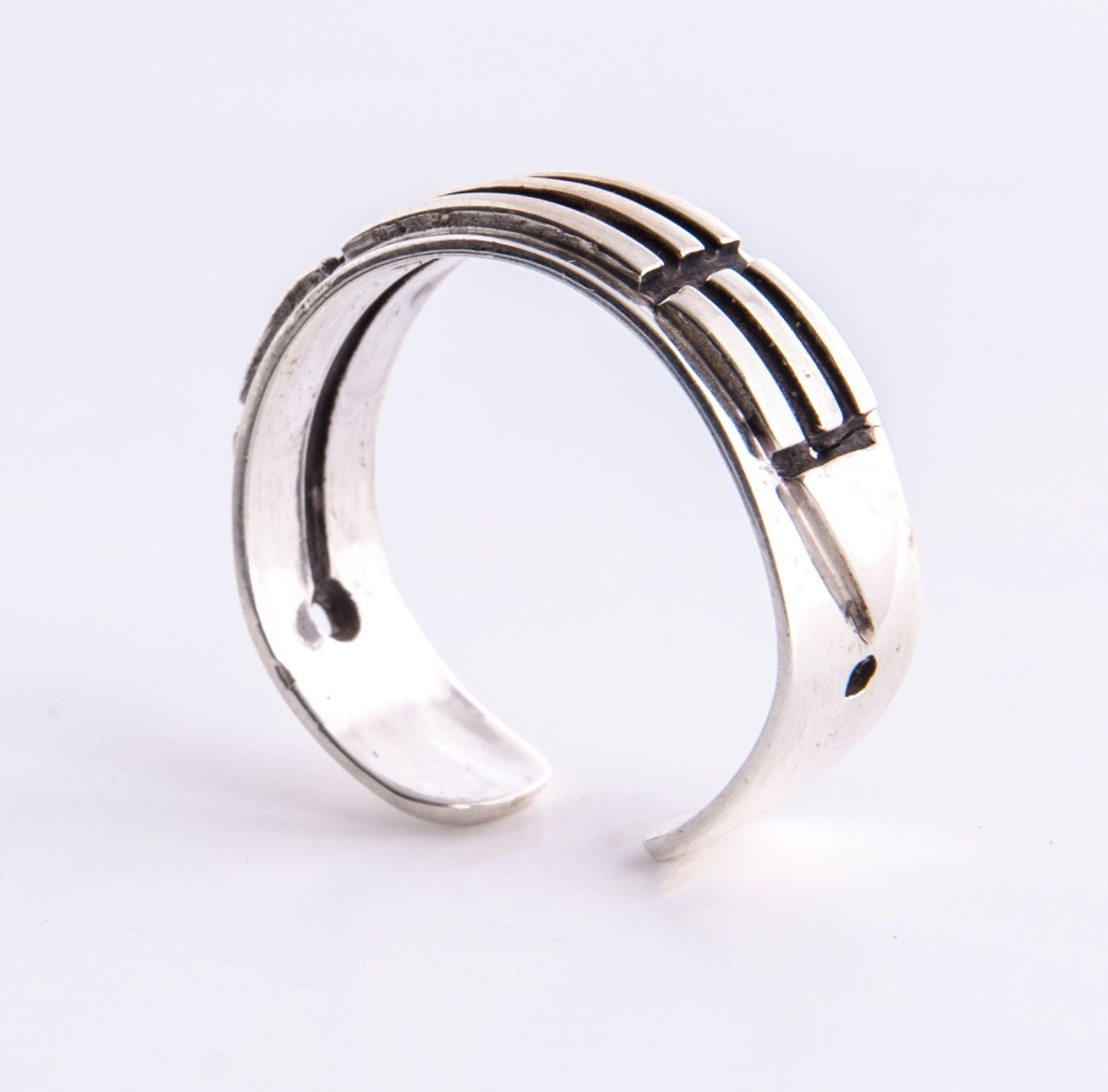 Atlantisring Silber (Damengröße) offen, 925 Sterling Silber – Seelenecho
