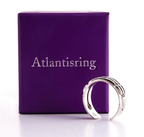 Atlantisring Silber (Damengröße) offen, 925 Sterling Silber – Ansicht 2