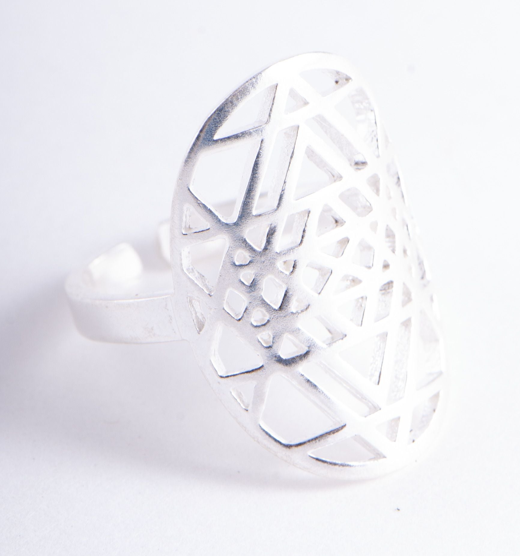 Shri Yantra, Ring offen 925 Silber – Seelenecho