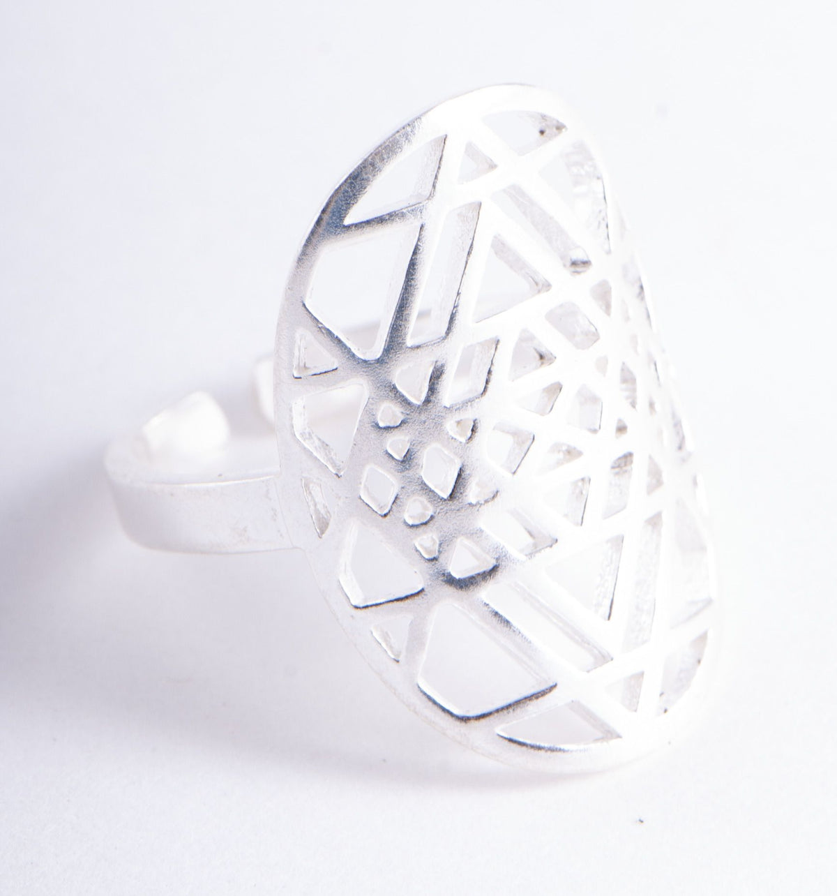 Shri Yantra, Ring offen 925 Silber – Seelenecho