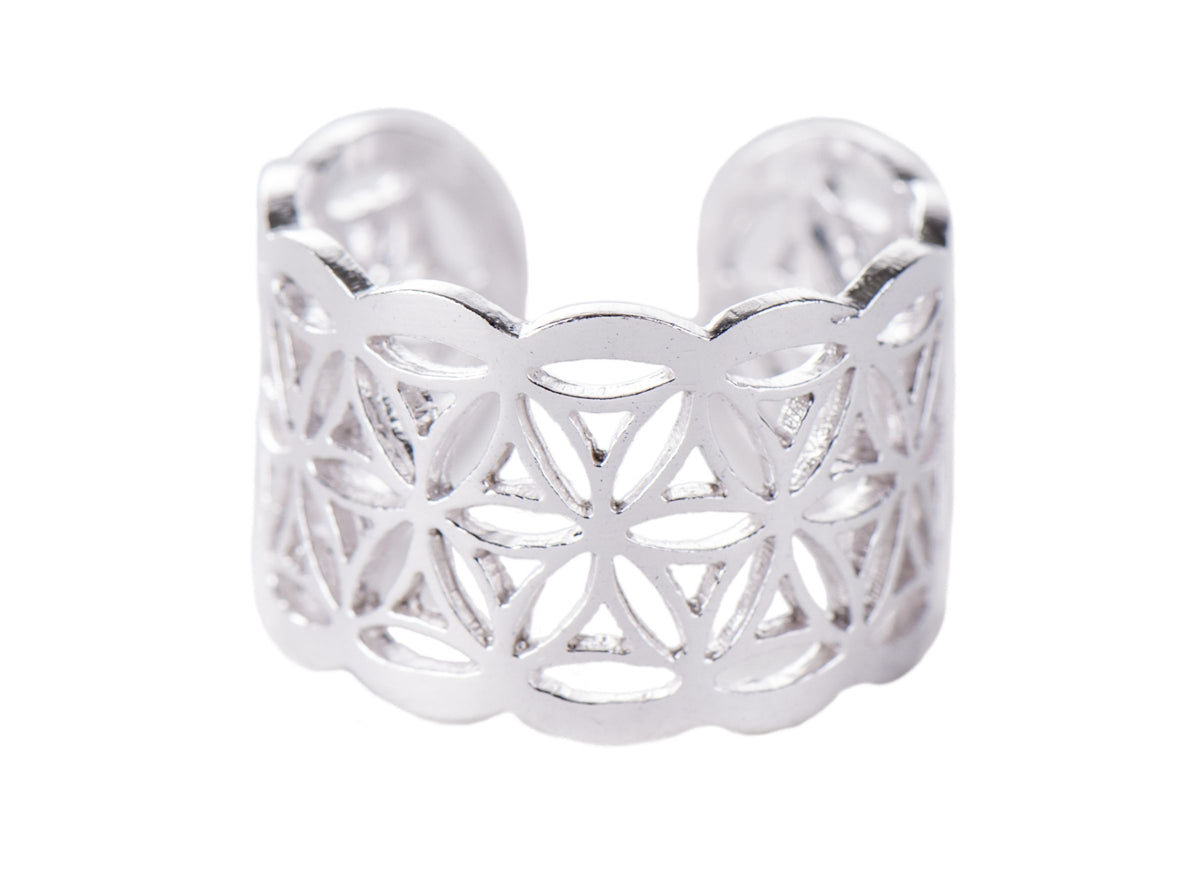 Blume des Lebens Ring aus 925 Sterling Silber – Seelenecho