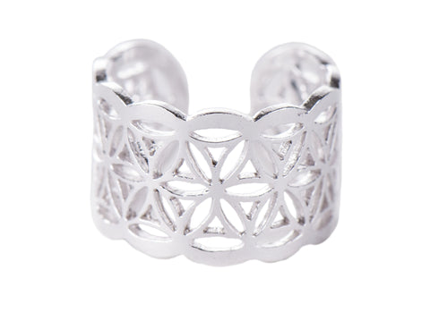 Blume des Lebens Ring aus 925 Sterling Silber – Seelenecho