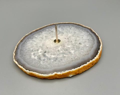 Räucherstäbchenhalter aus Achatscheibe ca. 10-13cm