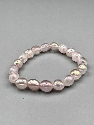Rosenquarz-Nugget-Armband | Liebe, Gesundheit & Herzenergie - Aura