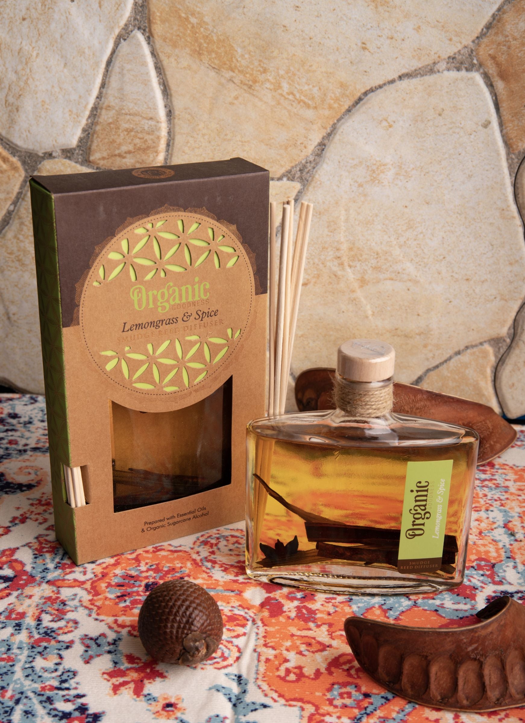 Zitronengras und Gewürze Organic Reed Diffuser – Ansicht 3