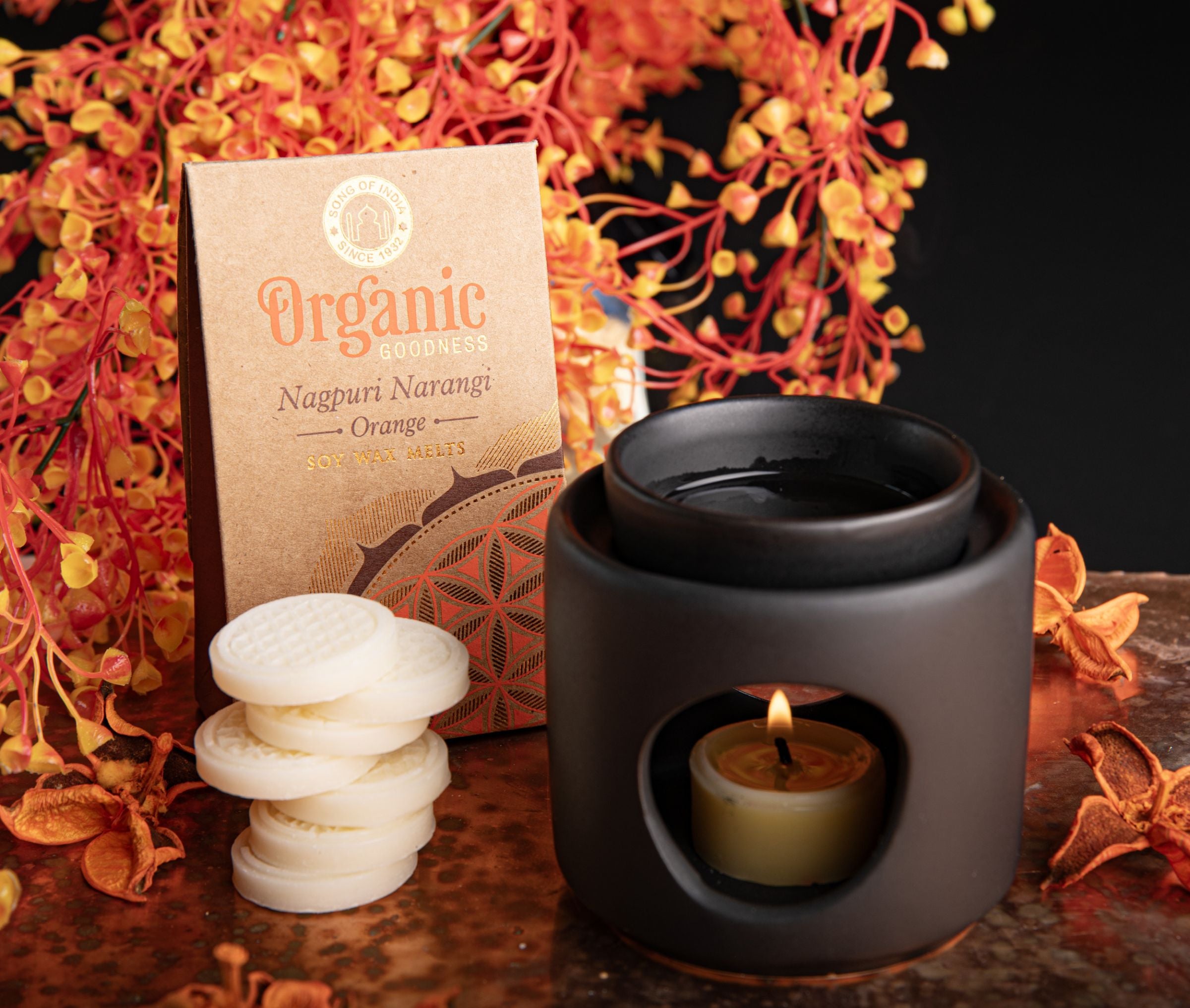 Orangenwachs Blume des Lebens für Aromalampen – Ansicht 4