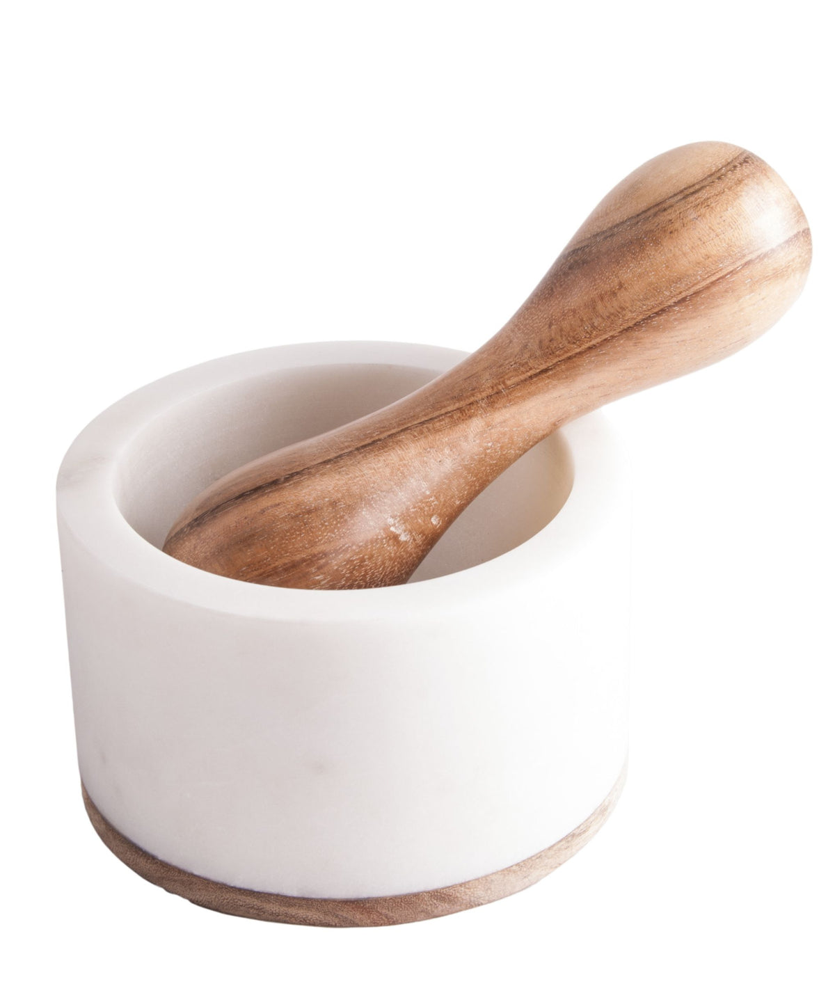 Mörser aus Marmor mit Holzstößel – Seelenecho