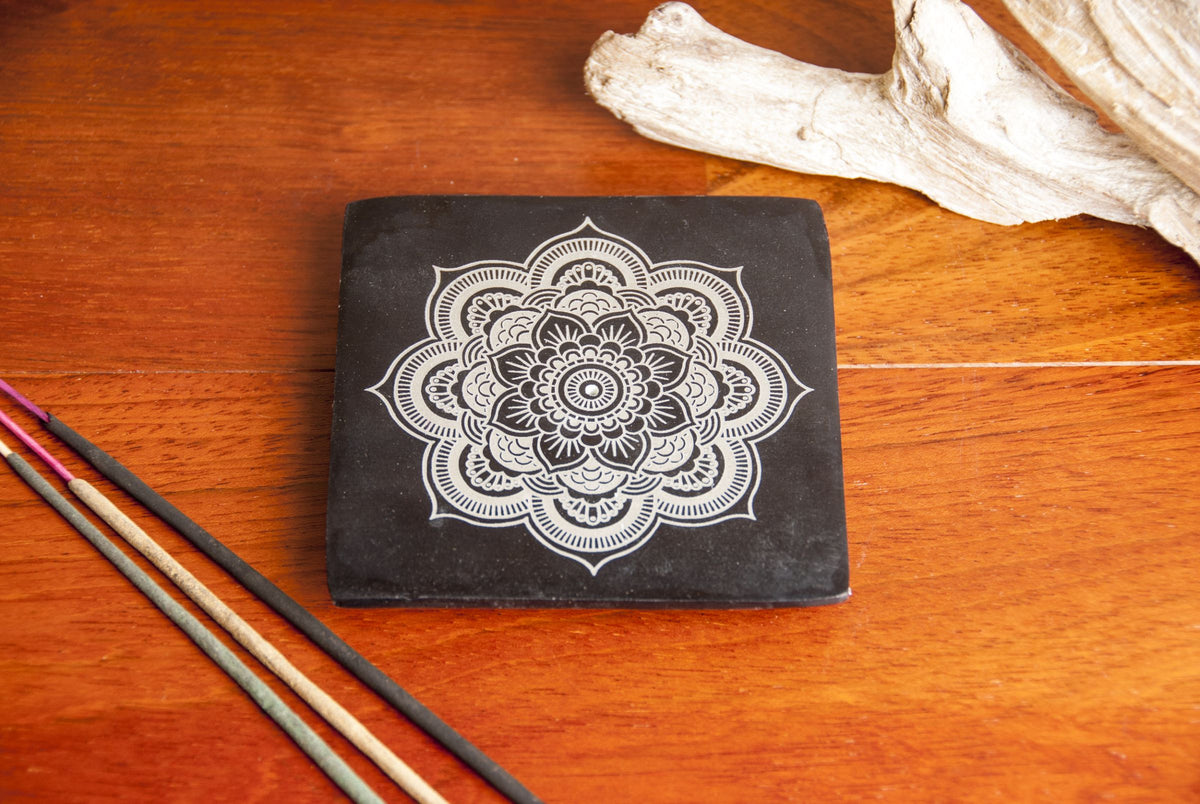 Mandala Specksteinhalter ca. 10 cm – Seelenecho