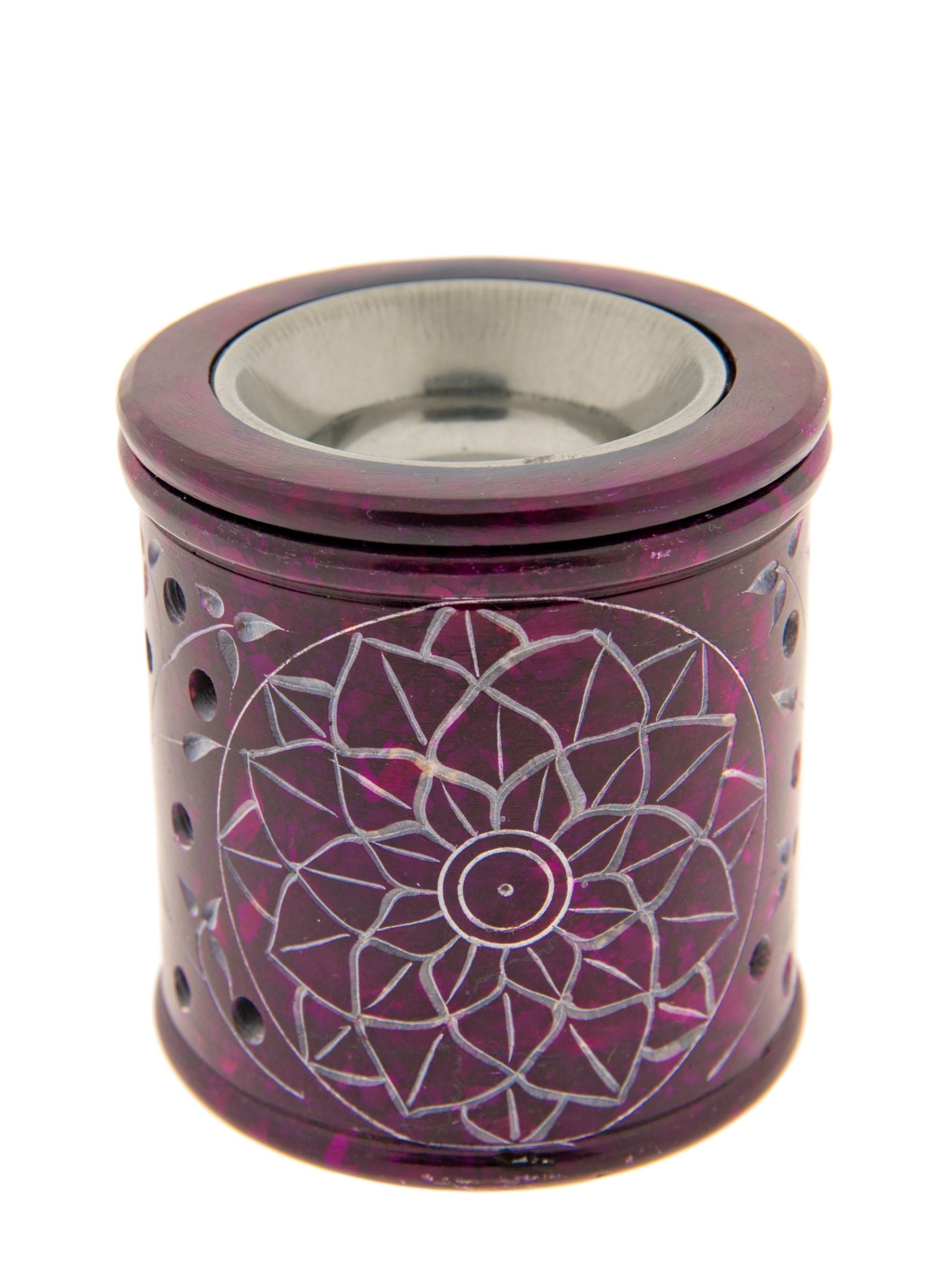Mandala Aromalampe Speckstein – Seelenecho