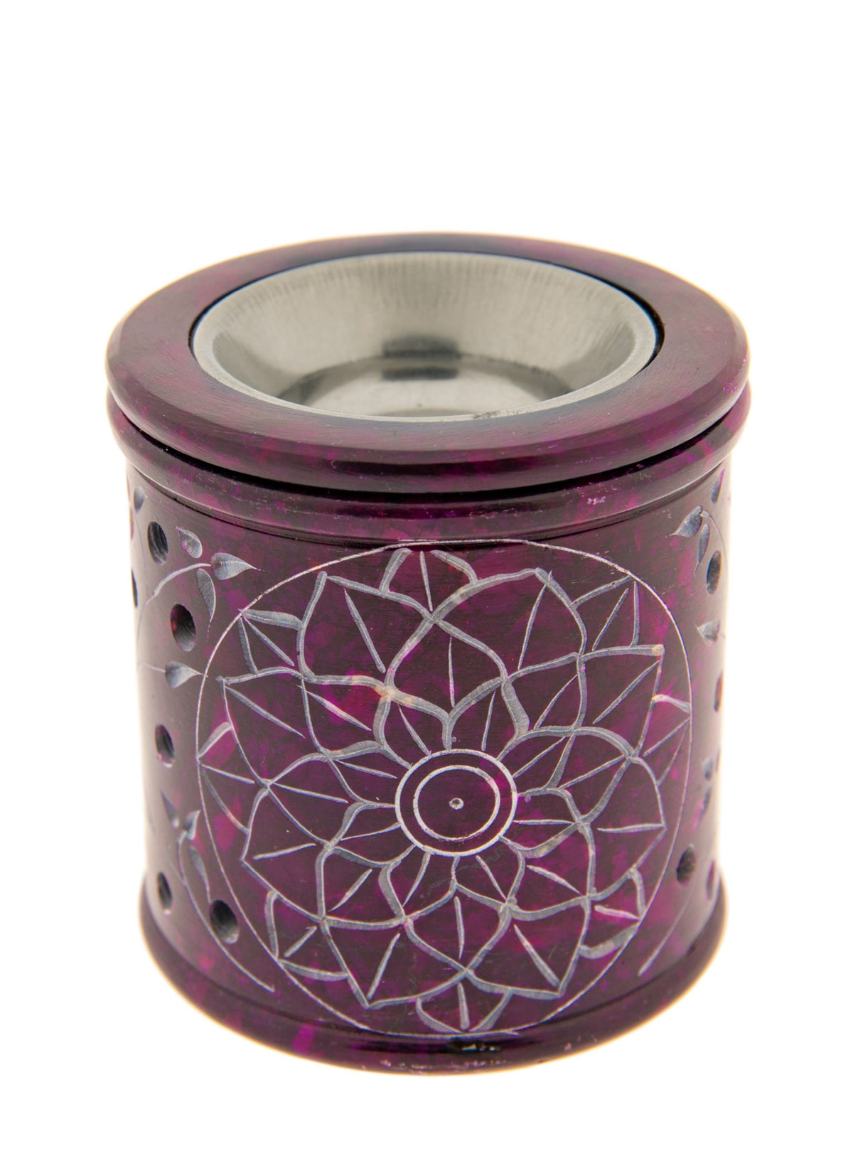Mandala Aromalampe Speckstein – Seelenecho