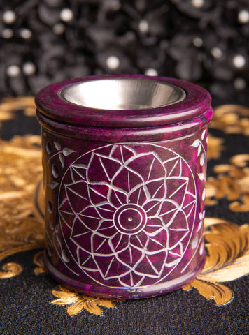 Mandala Aromalampe Speckstein – Ansicht 2