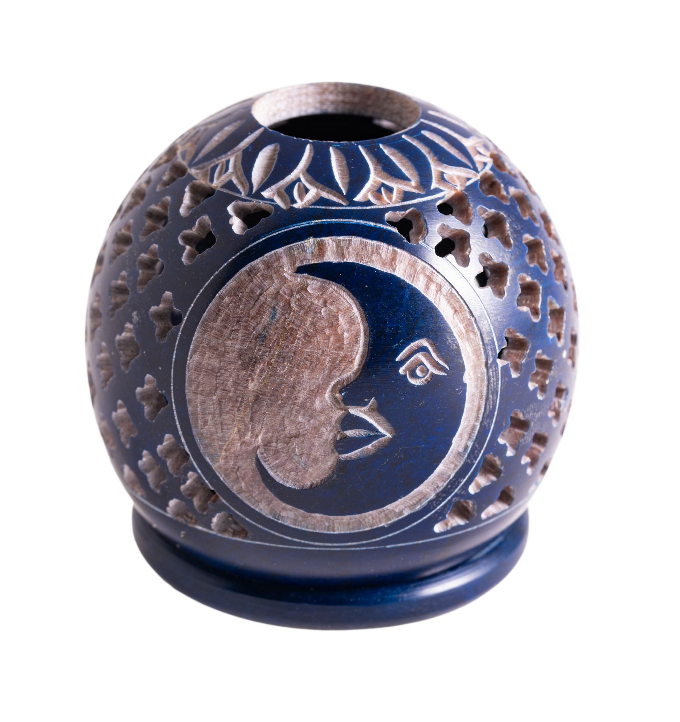 Kugelteelicht Mond, blau – Seelenecho