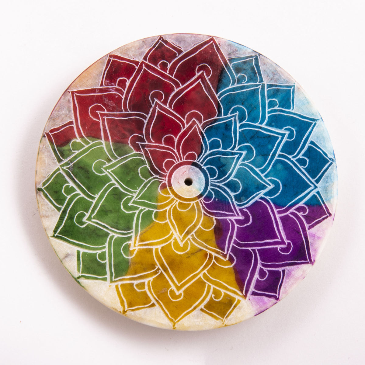 Regenbogen Mandala Stäbchenhalter – Seelenecho