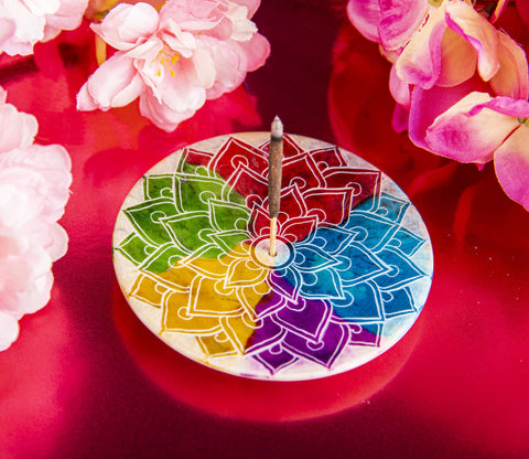 Regenbogen Mandala Stäbchenhalter – Ansicht 3