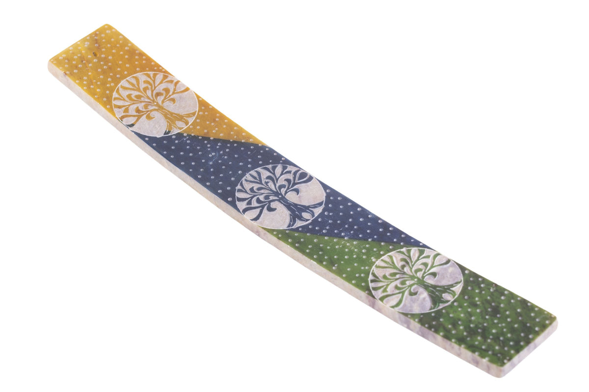 Bunter Lebensbaum Specksteinhalter – Seelenecho