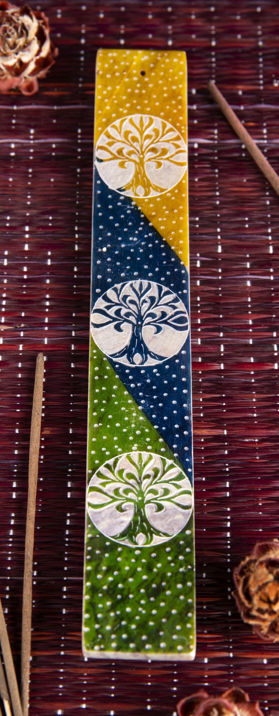 Bunter Lebensbaum Specksteinhalter – Ansicht 3