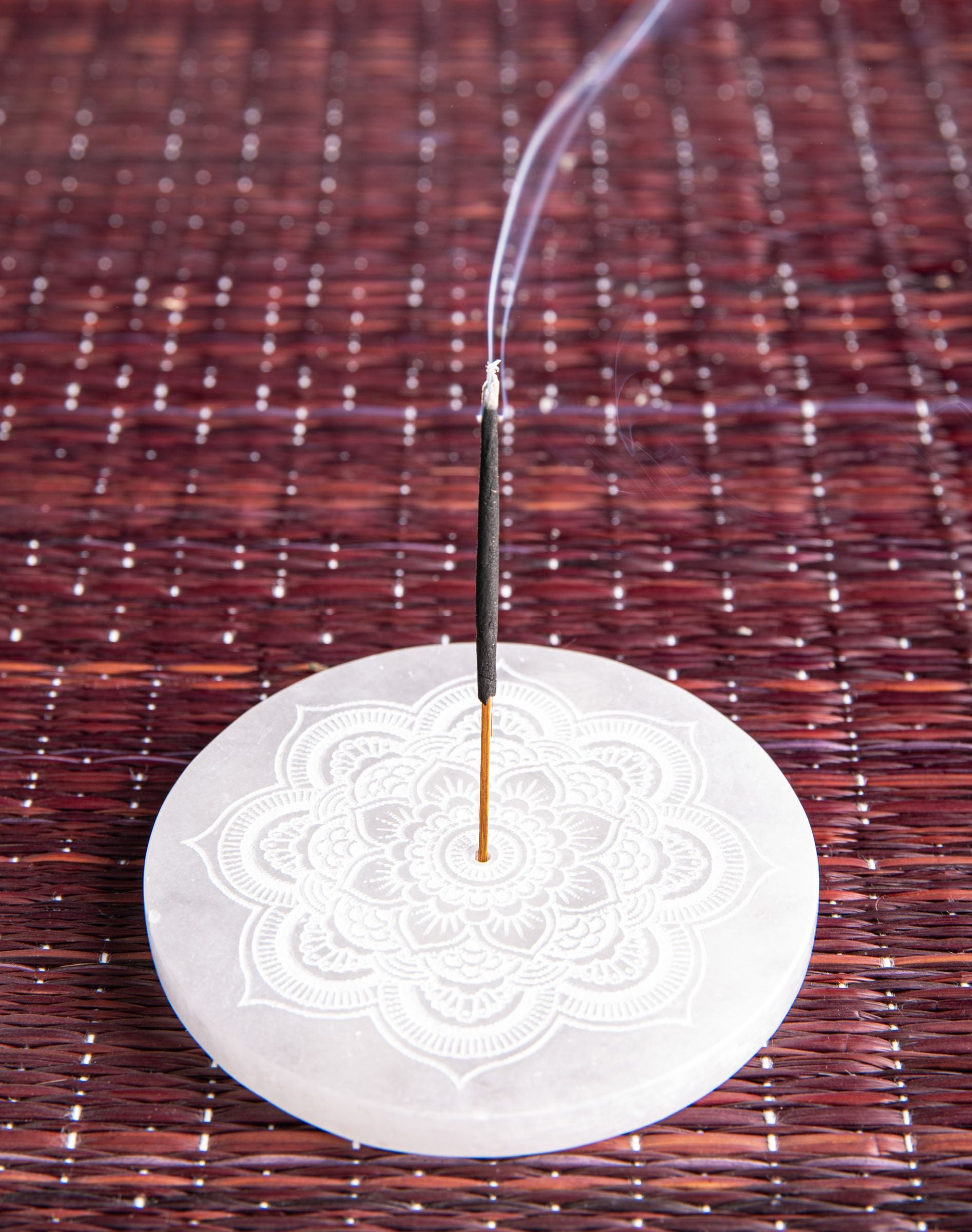 White Mandala Alabasterhalter, rund – Ansicht 2