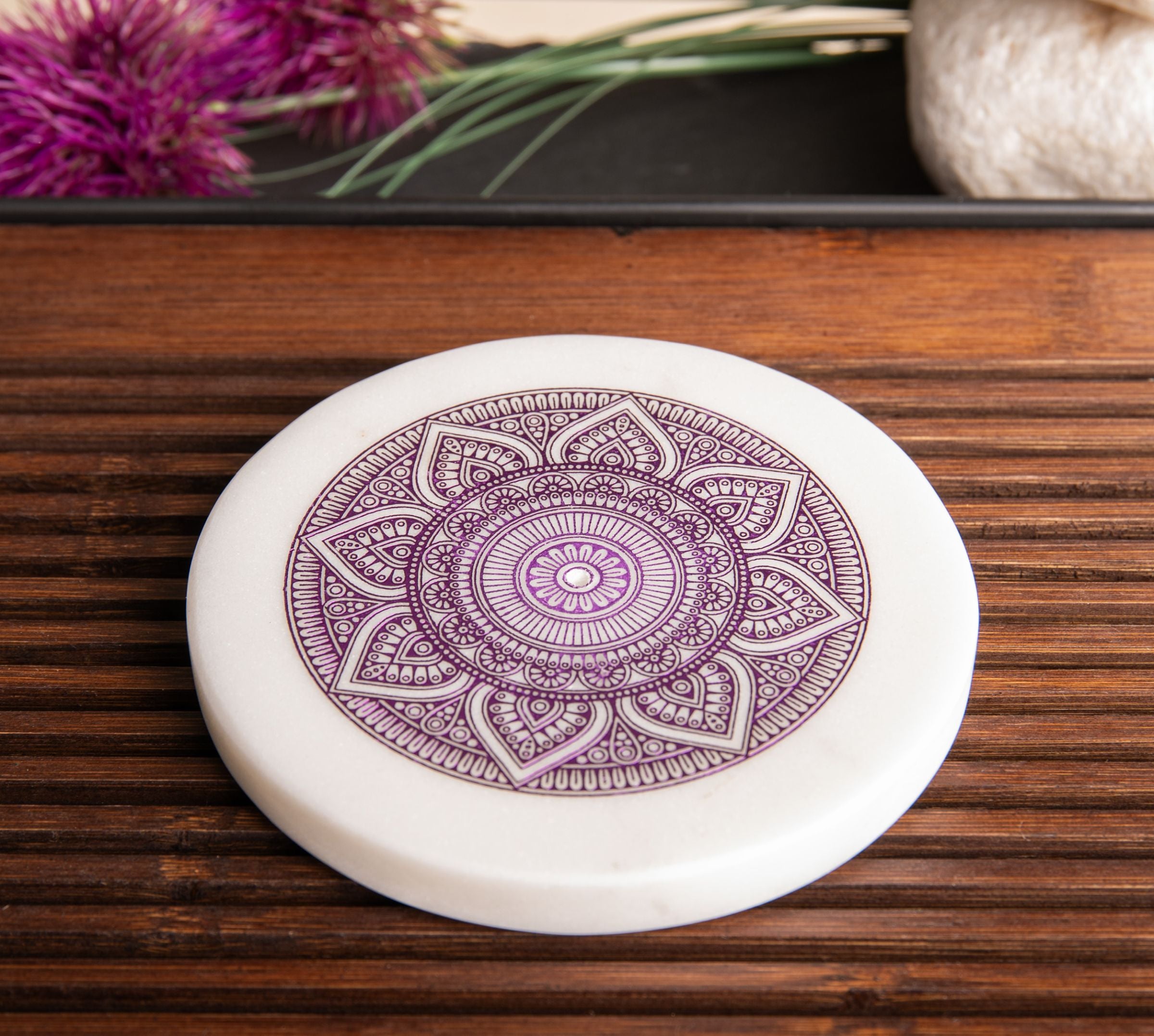 Marmorhalter Blütenmandala – Ansicht 2