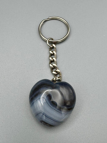 Edelstein Herz Schlüsselanhänger – Kraftstein für unterwegs