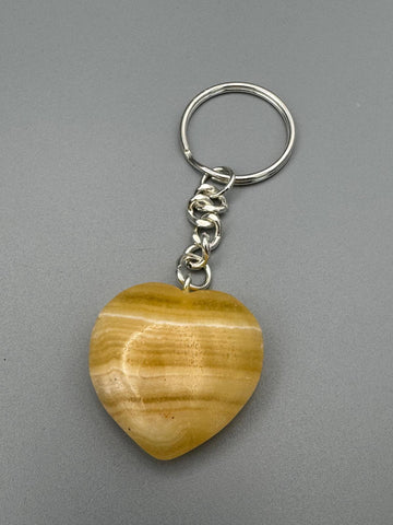 Edelstein Herz Schlüsselanhänger – Kraftstein für unterwegs