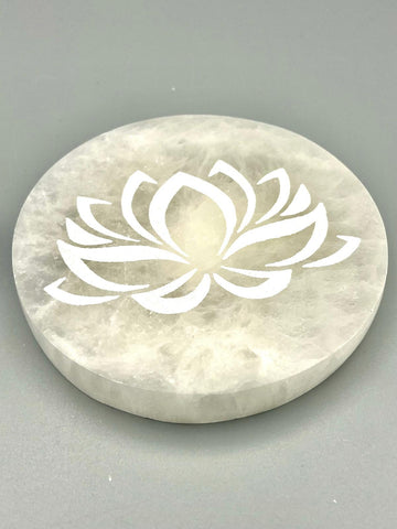 Selenit Untersetzer – Lotus