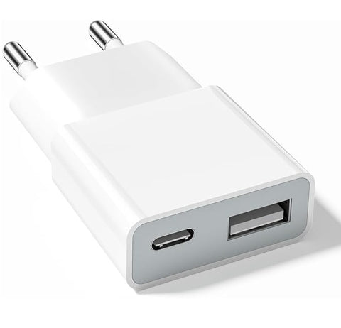 USB Ladegerät 5W – Slim Netzteil | USB-C + USB-A | 5V / 1A