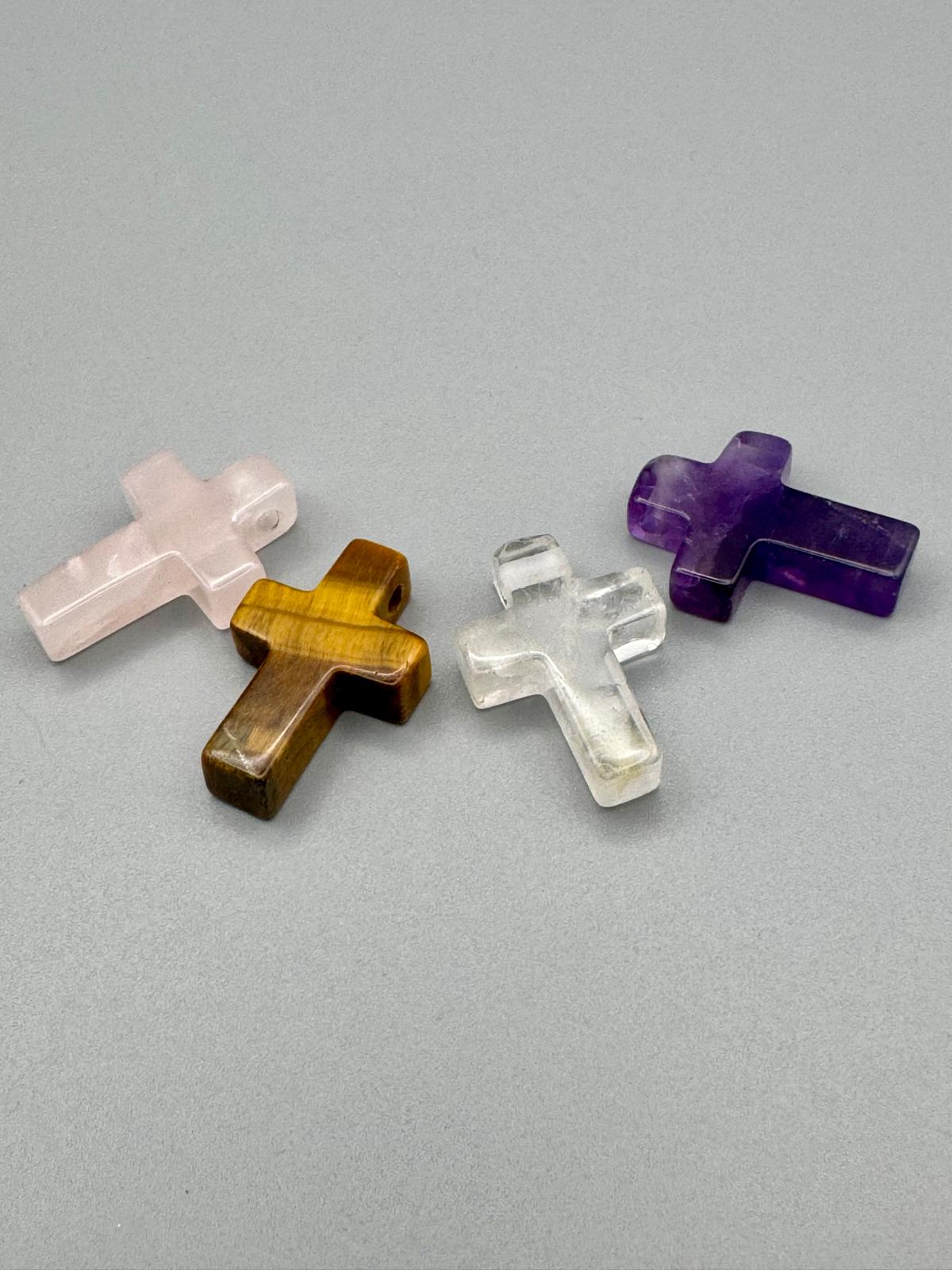 Edelstein Kreuz Anhänger