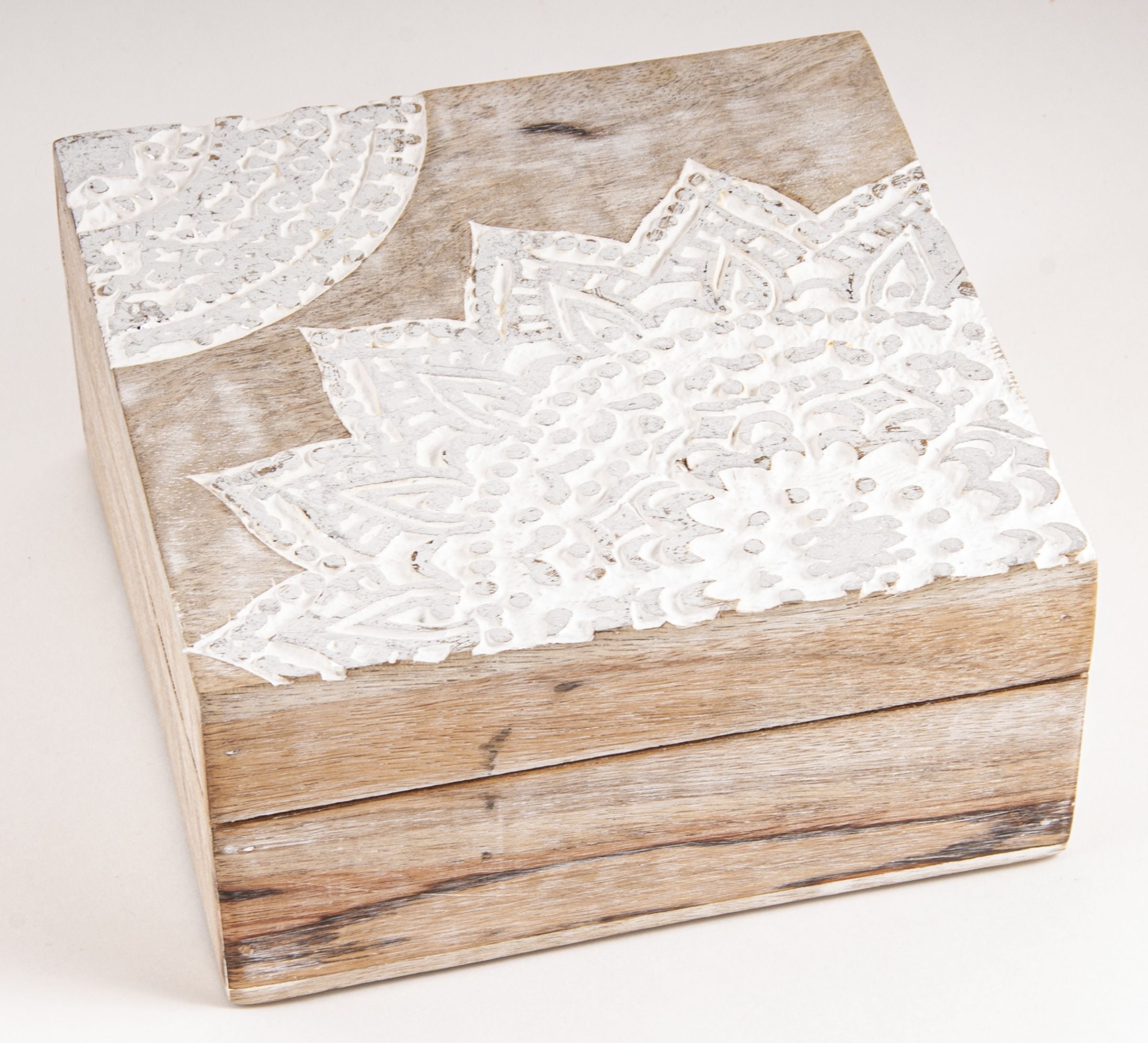 Mandala Silberbox, groß Mangoholz – Seelenecho