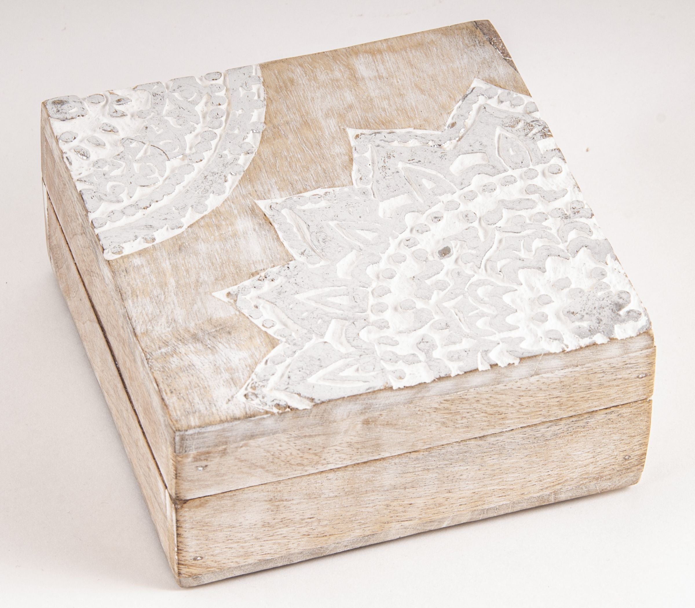 Mandala Silberbox, klein Mangoholz – Seelenecho