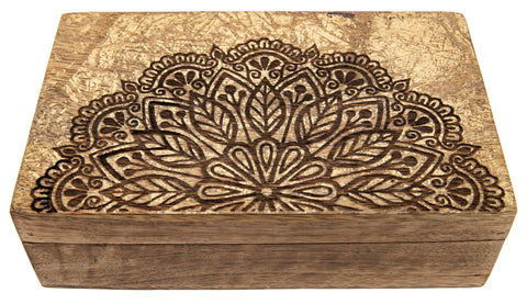 Mandala Holzbox Goldverzierung – Seelenecho