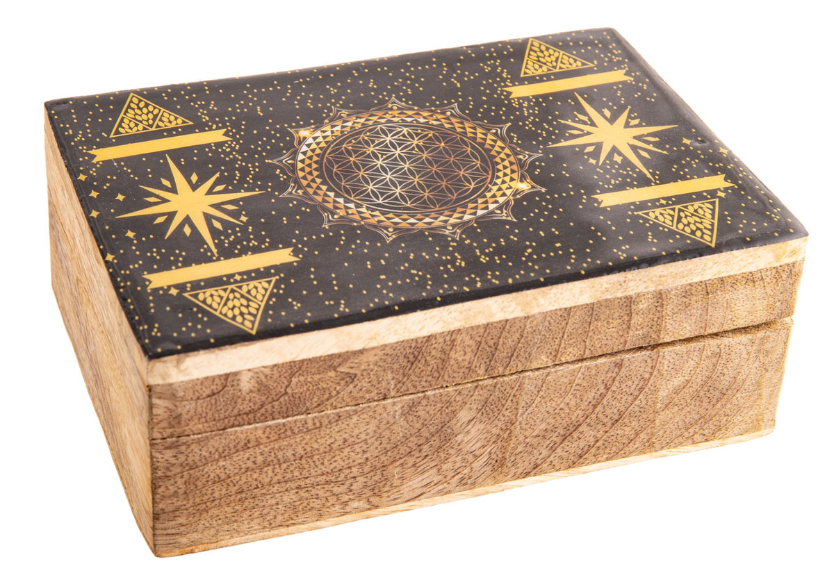 Fantasy Holzbox Blume des Lebens – Seelenecho