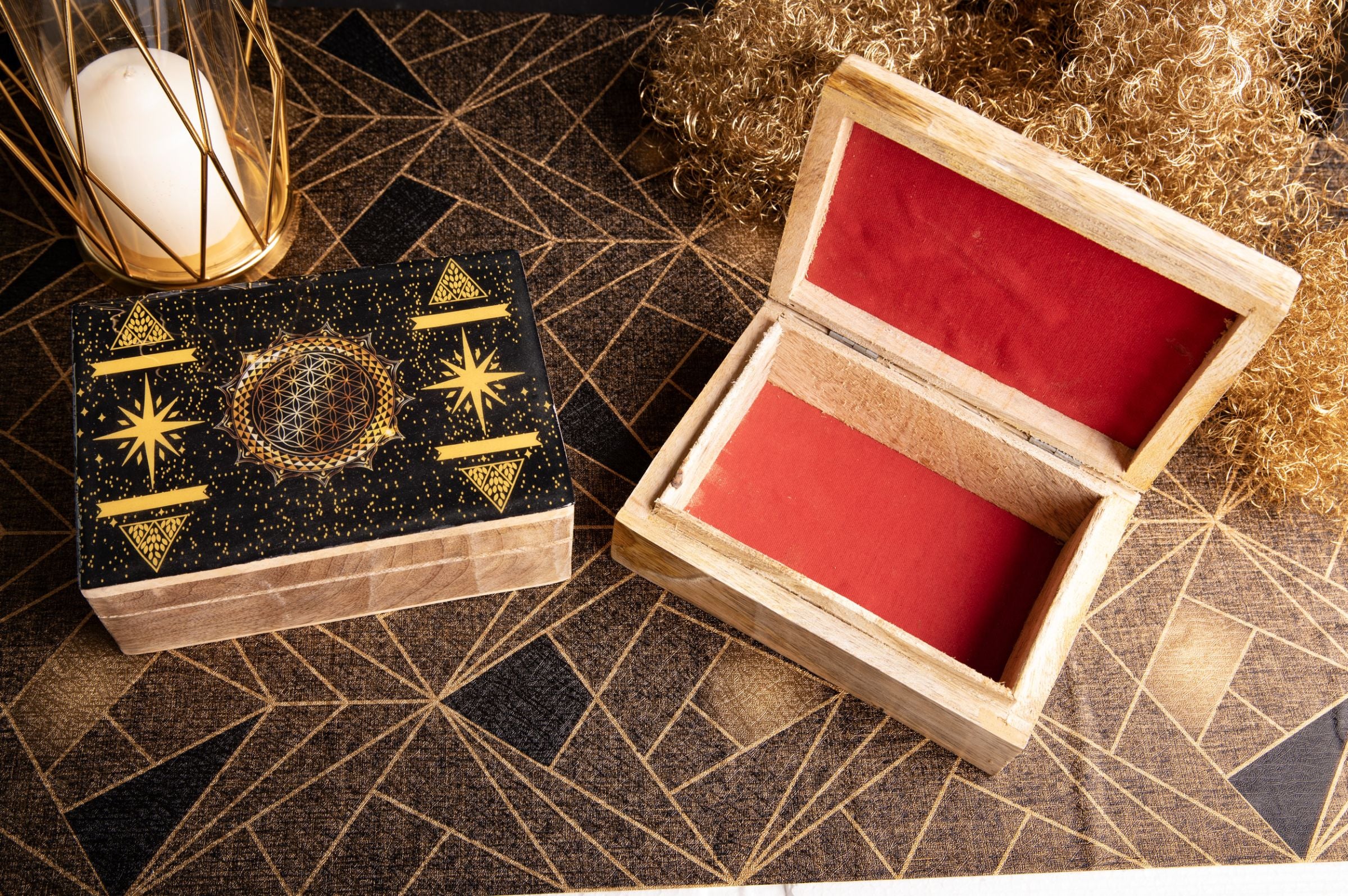 Fantasy Holzbox Blume des Lebens – Ansicht 2