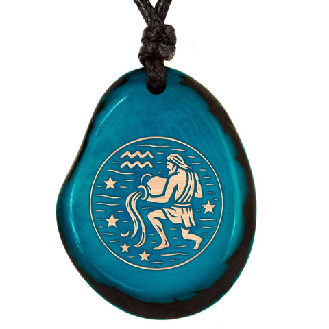 Sternzeichen-Amulett Türkis Wassermann – Seelenecho