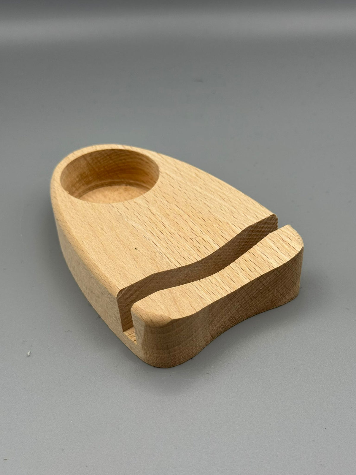 Teelichthalter aus Holz mit Nut für Achatscheiben