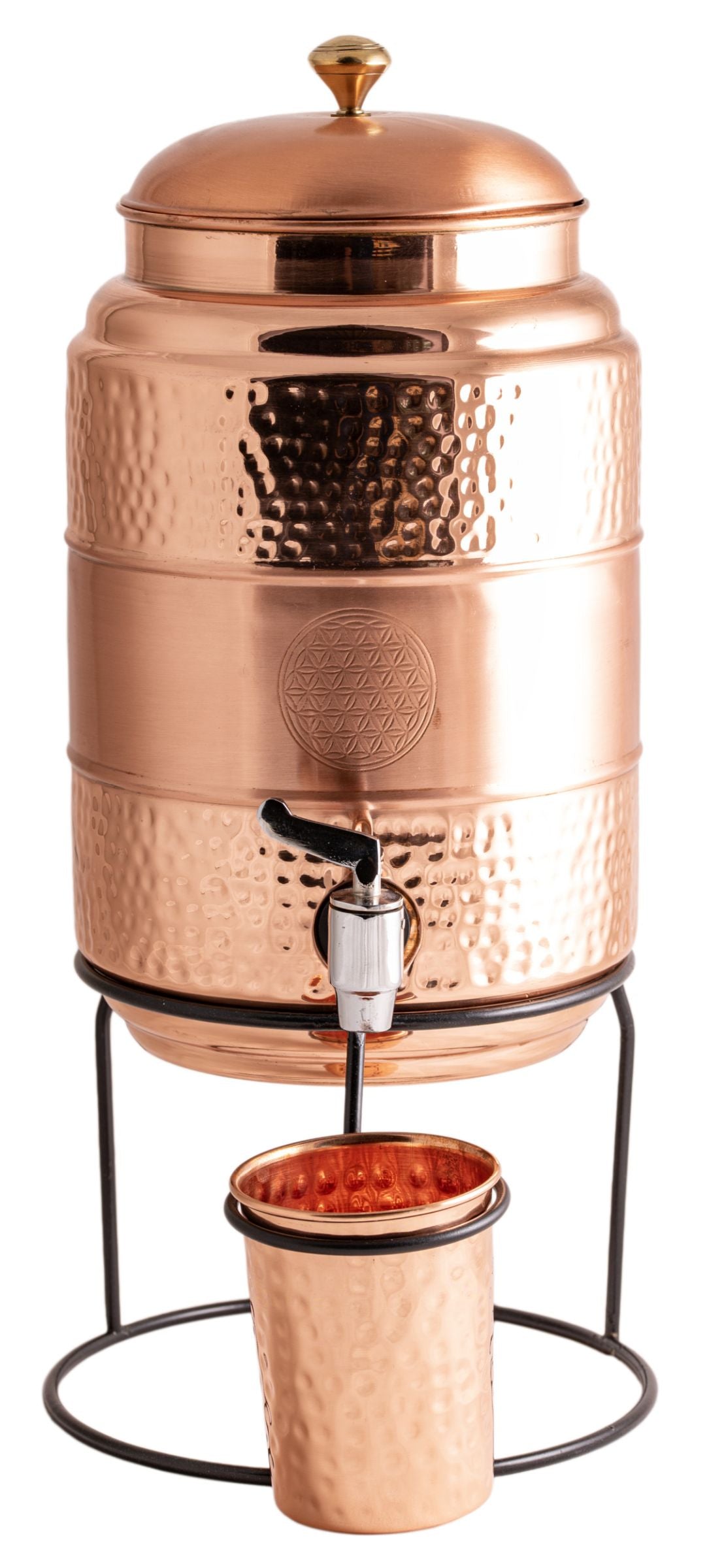 Kupferkaraffe 5l mit Kupferbecher – Seelenecho