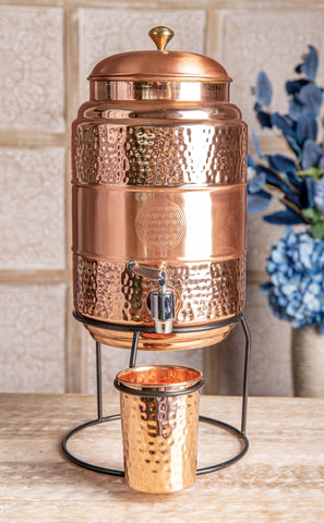 Kupferkaraffe 5l mit Kupferbecher – Ansicht 4