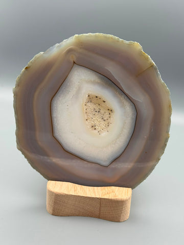 Teelichthalter mit Achatscheibe — naturbelassen oder gefärbt