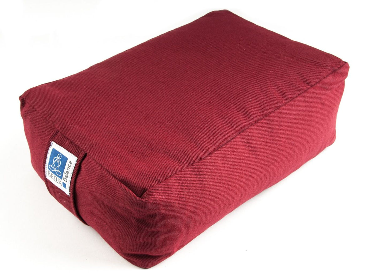 Meditationssitz weinrot mit Buchweizen gefüllt 30x20x10 cm – Seelenecho