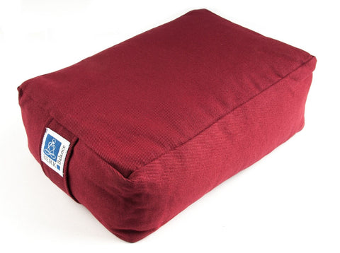 Meditationssitz weinrot mit Buchweizen gefüllt 30x20x10 cm – Seelenecho