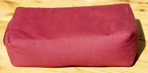 Meditationssitz weinrot mit Buchweizen gefüllt 30x20x10 cm – Ansicht 3