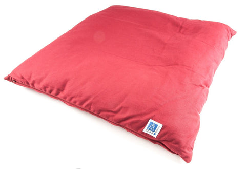 Meditationsmatte weinrot mit Baumwolle gefüllt 75x75 cm – Seelenecho