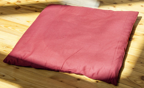 Meditationsmatte weinrot mit Baumwolle gefüllt 75x75 cm – Ansicht 3