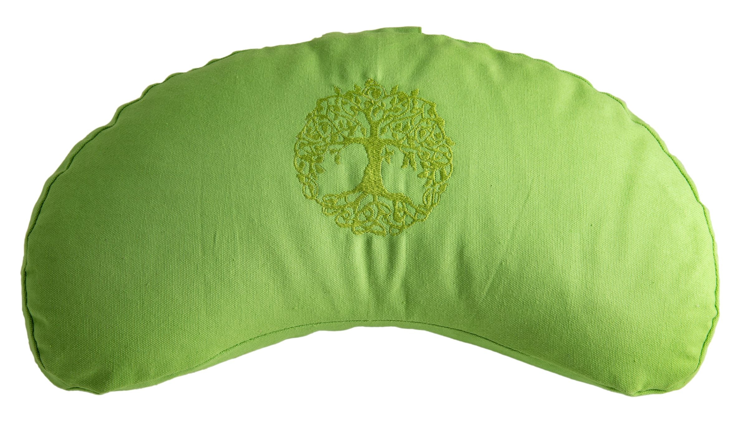 Yggdrasil Halbmond Meditationskissen grün – Seelenecho