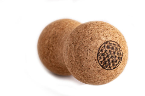 Faszien Duoball aus Kork mit Blume des Lebens – Ansicht 2