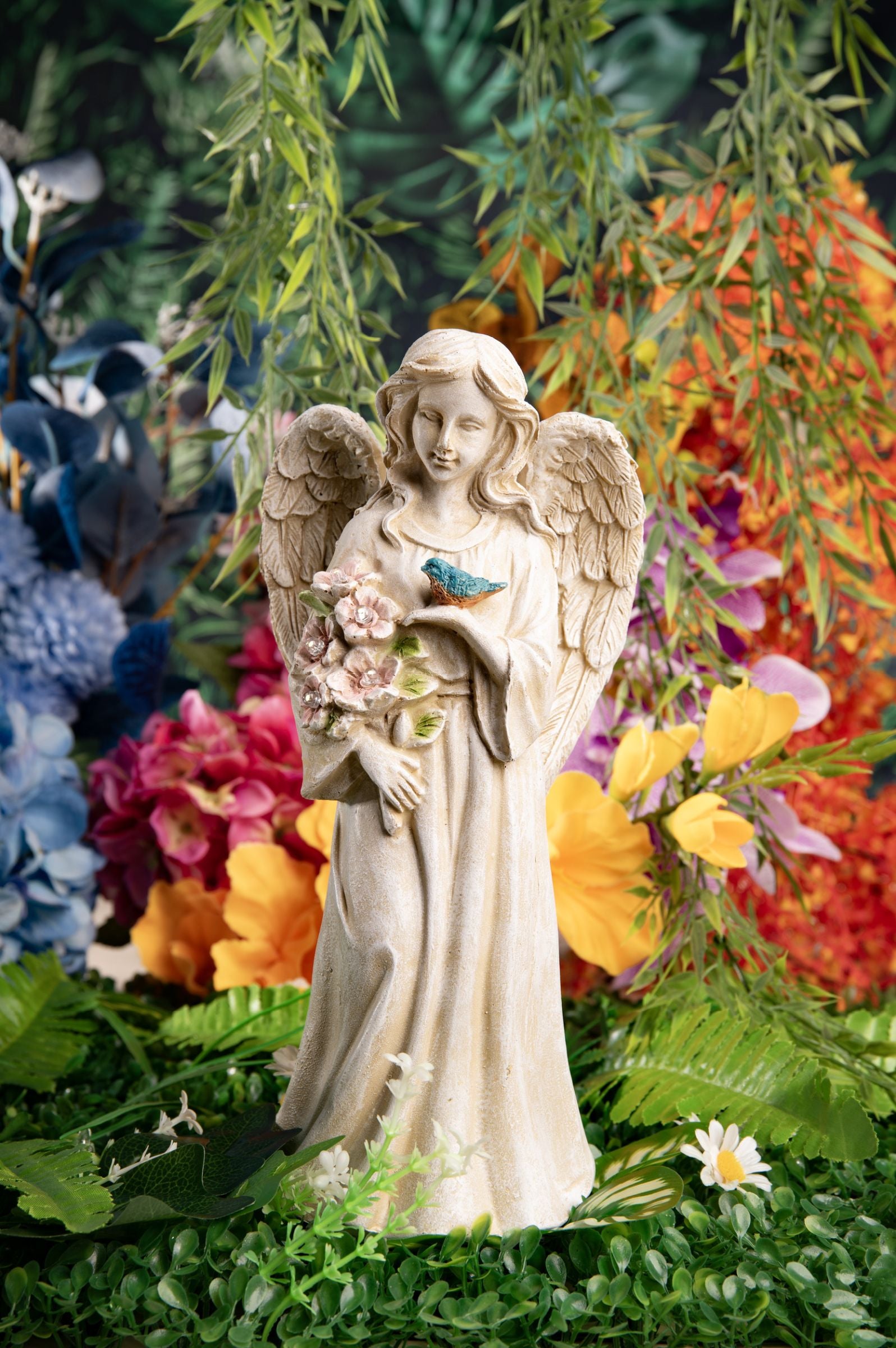 Blumenengel Birdy mit Solarlicht – Ansicht 2